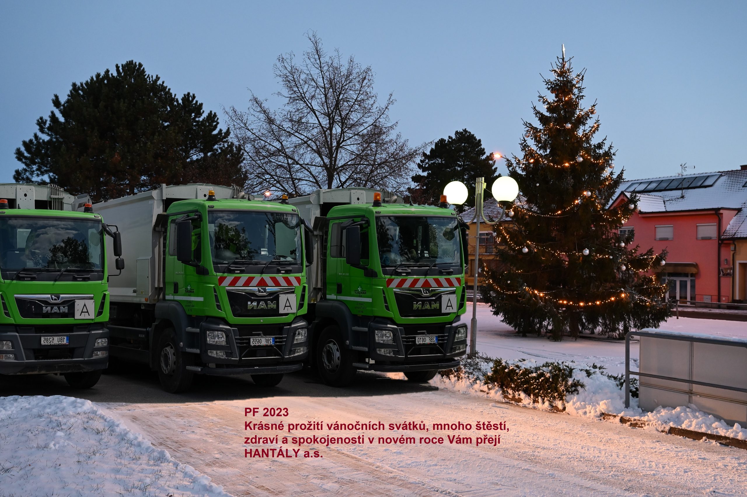 Vánoční provoz sídla společnosti, sběrného dvoru
